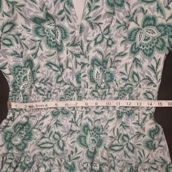 Ann Taylor Floral Green & White Dress - Picture 8 of 9